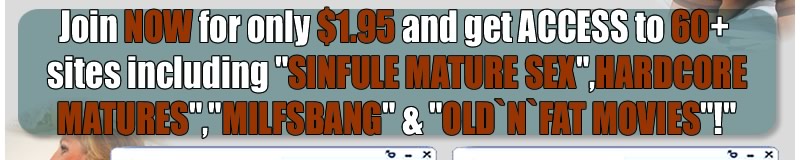 Granny in a threesome fucking a guy and a redhead 